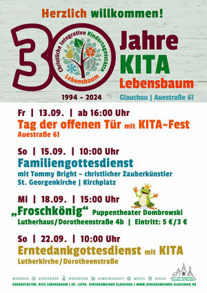 Plakat 30 jahre Kindergarten